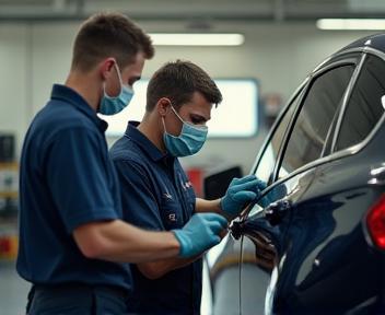 Techniciens PropreAuto au travail